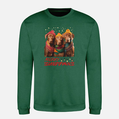 Christmas Jumper Sweatshirt Vizsla