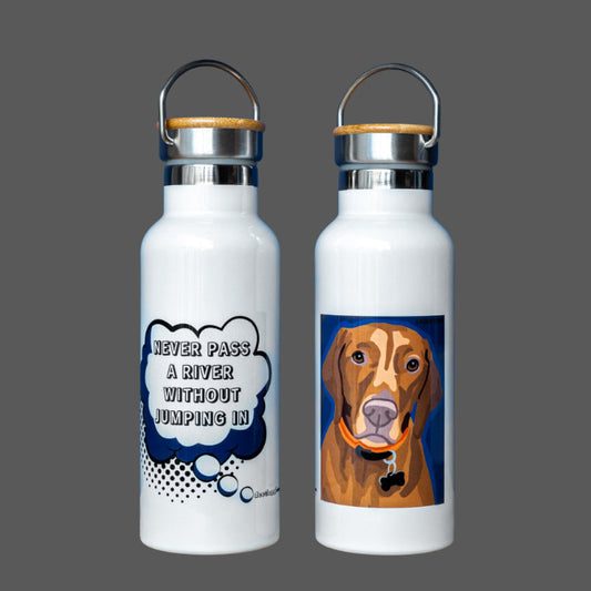 Vizsla Gift Water Bottle (artist Laura Tripp)