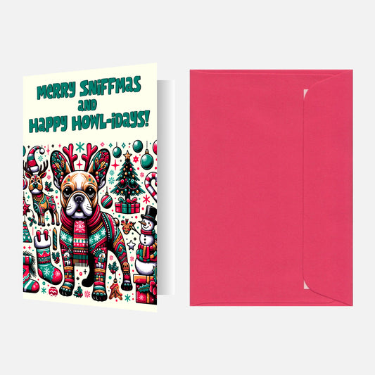 French Bulldog (Jumper) Christmas Card