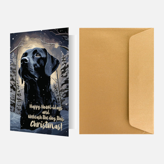 Black Labrador Christmas Card