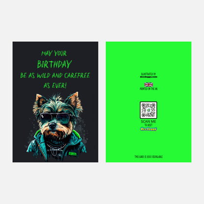 Yorkshire Terrier Birthday Card