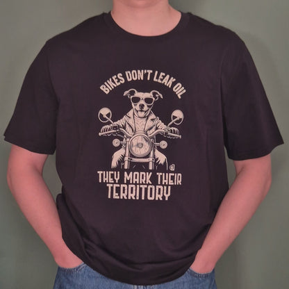 Jack Russell Terrier Unisex T-shirt (Biker) - Colour: Black